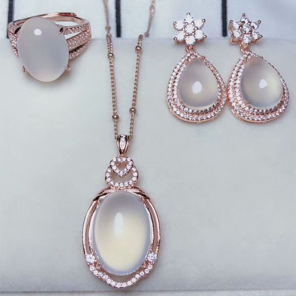 yu xin yuan fine jewelry natural 925 silver chalcedony jewelry sets necklace earrings ring for women party, Black
yu xin yuan fine jewelry natural 925 silver chalcedony jewelry sets necklace earrings ring for women party, Black