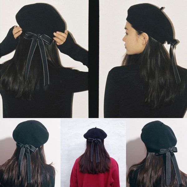 2018 fashion berets new womens ladies leather harajuku wool basque beret hat with bowknot, Blue;gray
2018 fashion berets new womens ladies leather harajuku wool basque beret hat with bowknot, Blue;gray