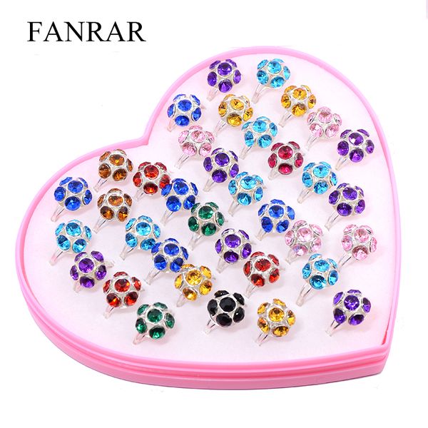 new arrival 36pcs mixed lovely football semicircle rhinestone ring girls kids children crystal ring wholesale adjustable jewelry, Golden;silver
new arrival 36pcs mixed lovely football semicircle rhinestone ring girls kids children crystal ring wholesale adjustable jewelry, Golden;silver