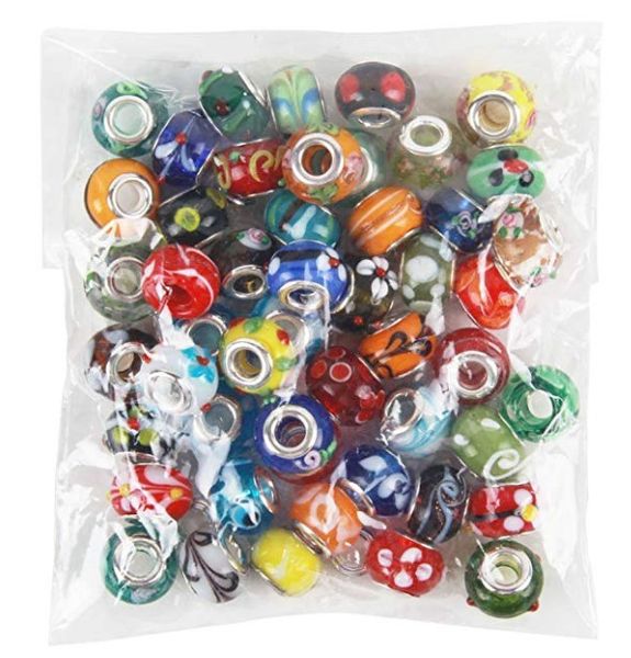 50 piece glass beads crystal mixed colors lot lampwork murano glass european mix beads compatible with most major charm bracelets acc060, Black
50 piece glass beads crystal mixed colors lot lampwork murano glass european mix beads compatible with most major charm bracelets acc060, Black