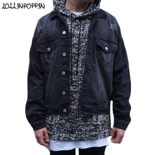 streetwear mens ripped black denim jacket oversize jean jackets bleached washed hip hop men distressed denim coat chest pockets, Black;brown
streetwear mens ripped black denim jacket oversize jean jackets bleached washed hip hop men distressed denim coat chest pockets, Black;brown