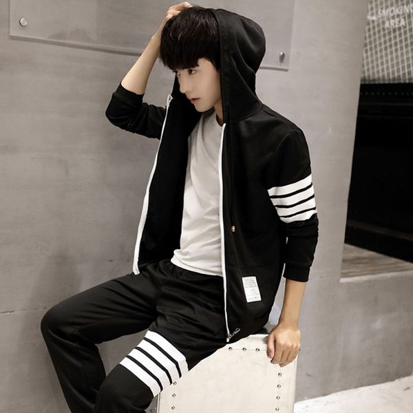 hooded men set long sleeve hooded jacket biker full pants 2pieces 2017 striped tracksuits casual hip hop oversized tracksuit z20, Gray
hooded men set long sleeve hooded jacket biker full pants 2pieces 2017 striped tracksuits casual hip hop oversized tracksuit z20, Gray