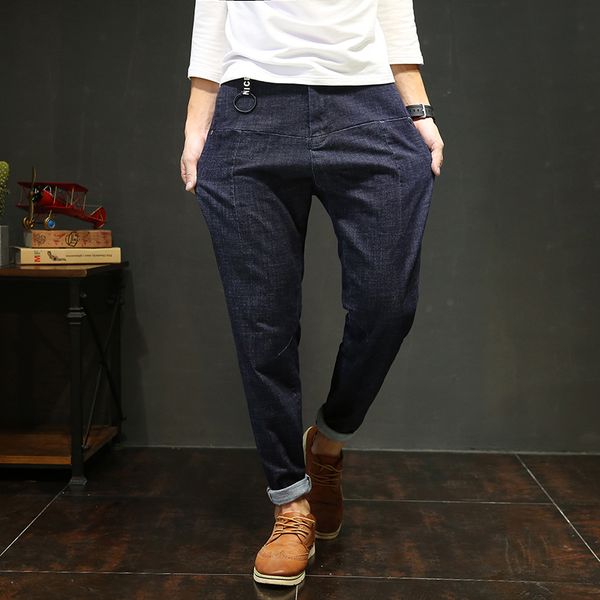 lka men jeans cotton full length fashion trousers male casual slim mens harem pants classic brand jeans, Blue
lka men jeans cotton full length fashion trousers male casual slim mens harem pants classic brand jeans, Blue