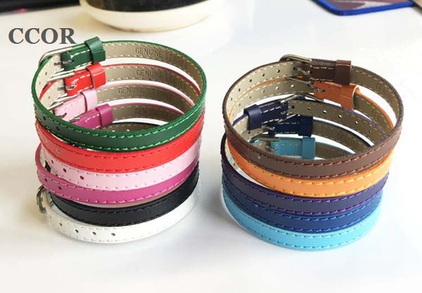 ccor 10pcs 8*210mm genuine leather wristband bracelets diy accessory fit 8mm slide letter /slide charms slide beads,swd003, Golden;silver
ccor 10pcs 8*210mm genuine leather wristband bracelets diy accessory fit 8mm slide letter /slide charms slide beads,swd003, Golden;silver