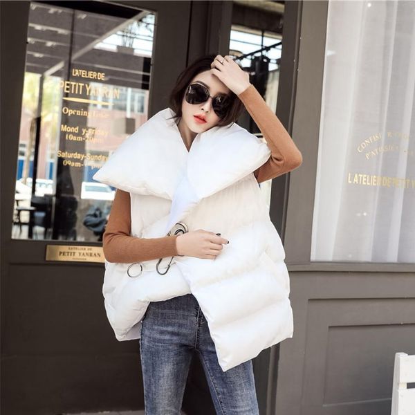 winter womne's jacket vests big turn-down collar irregular down cotton coat female fashion button casual bread waistcoat l1560, Black;white
winter womne's jacket vests big turn-down collar irregular down cotton coat female fashion button casual bread waistcoat l1560, Black;white