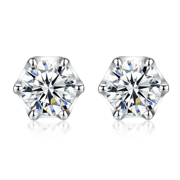 original 925 sterling silver stud earrings for women six paws with one carat cz wedding earrings fine jewelry, Golden;silver
original 925 sterling silver stud earrings for women six paws with one carat cz wedding earrings fine jewelry, Golden;silver