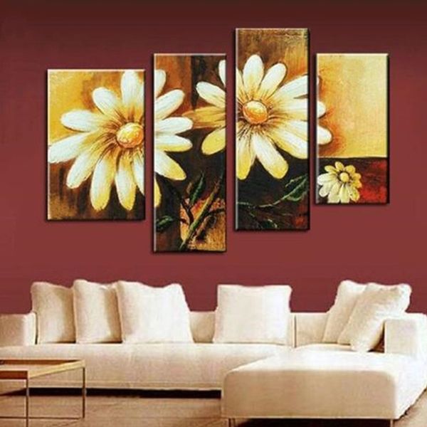 4 panel wall art pictures sets hand painted sunflower flower oil painting handmade canvas floral paintings modern home decoration
4 panel wall art pictures sets hand painted sunflower flower oil painting handmade canvas floral paintings modern home decoration