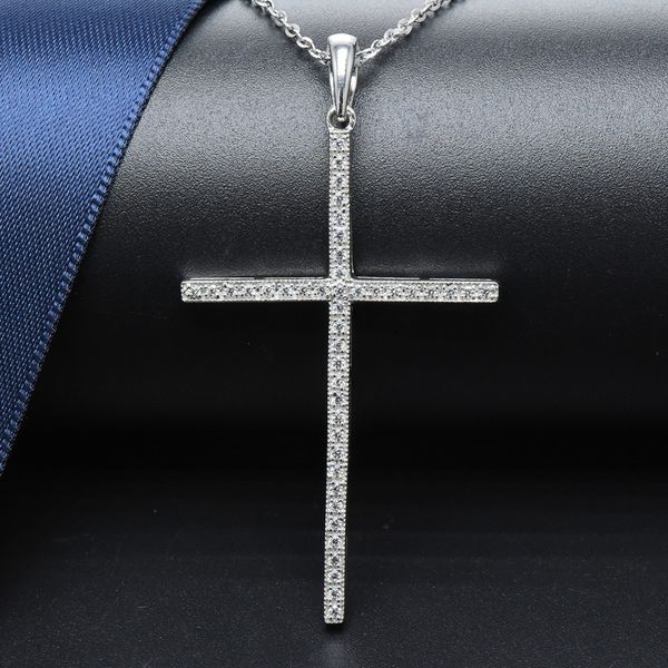 hutang genuine 925 sterling silver cross pendant necklace cubic zirconia fine jewelry for women classic accessories
hutang genuine 925 sterling silver cross pendant necklace cubic zirconia fine jewelry for women classic accessories