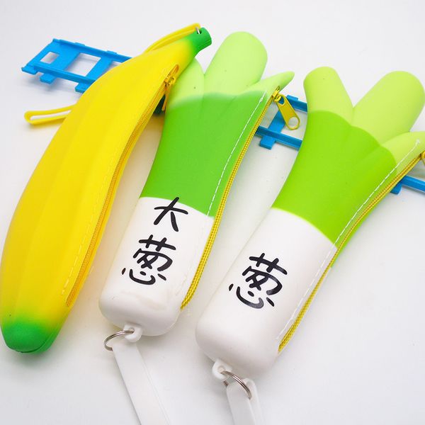 korean stationery creative simulation onion banana pencil case cute soft silicone for students
korean stationery creative simulation onion banana pencil case cute soft silicone for students
