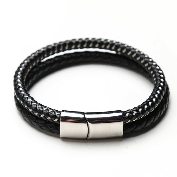moge trendy 6mm double layer genuine leather bracelet men stainless steel wire rope leather charm bracelets&bangles male jewerly, White
moge trendy 6mm double layer genuine leather bracelet men stainless steel wire rope leather charm bracelets&bangles male jewerly, White