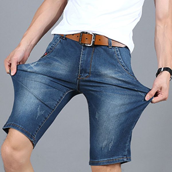 2018 summer men fashion straight denim shorts / male casual slim handsome high elasticity short cowboy jeans, Blue
2018 summer men fashion straight denim shorts / male casual slim handsome high elasticity short cowboy jeans, Blue