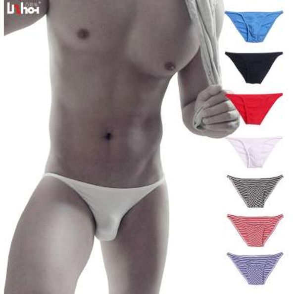 breathable bag thin side high fork fitness attractive stripe men's underwear male brief cotton boys underwear 13004, Black;white 
breathable bag thin side high fork fitness attractive stripe men's underwear male brief cotton boys underwear 13004, Black;white