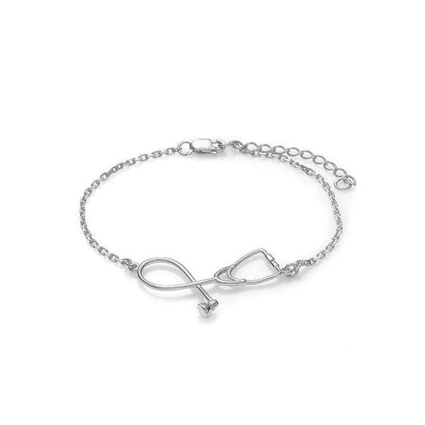 SHUANGR 2017 Stethoscope Bracelet Fashion Medical Jewelry Gift for Nurse Doctor medical Student Silver Color Stethoscope Pendan
SHUANGR 2017 Stethoscope Bracelet Fashion Medical Jewelry Gift for Nurse Doctor medical Student Silver Color Stethoscope Pendan