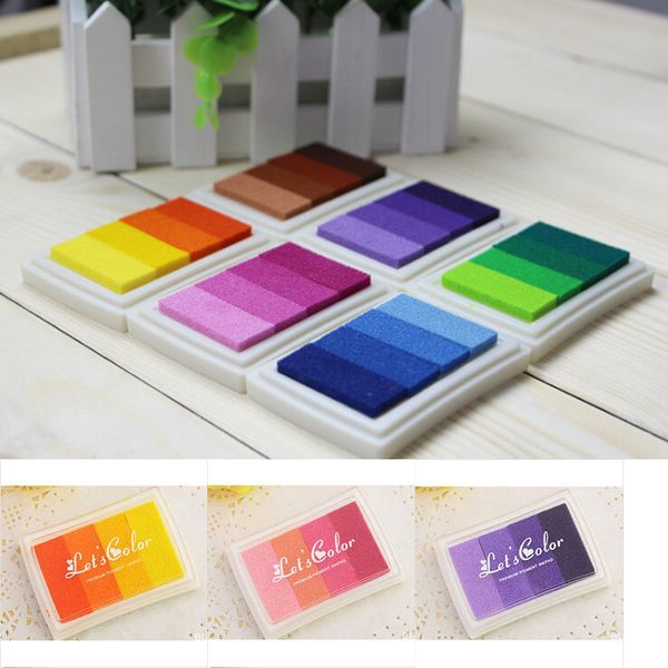 Multi Color Option Gradient Oil Based Ink Pad Signet For Paper Wood Craft Rubber Stamp Fabric Durable