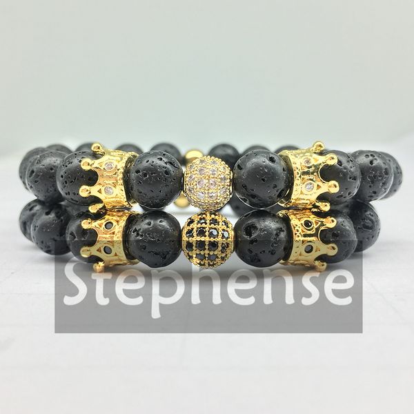 cz0033 в продаже 2018 новый дизайн корона браслет винтажный стиль лава камень мужской браслет энергия камень баланс браслет оптовая, Black 
cz0033 в продаже 2018 новый дизайн корона браслет винтажный стиль лава камень мужской браслет энергия камень баланс браслет оптовая, Black