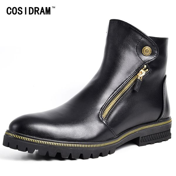 cosidram warm winter ankle motorcycle boots plush pu leather men boots fashion zip male botas high men shoes fur rmc-195, Black
cosidram warm winter ankle motorcycle boots plush pu leather men boots fashion zip male botas high men shoes fur rmc-195, Black