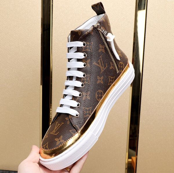 Hot SALE Paris Luxury Brand Mens Casual Shoes Genuine leather Triple Yellow High Top Trainer Men Fashion Designer Leisure Sneaker With Box
Hot SALE Paris Luxury Brand Mens Casual Shoes Genuine leather Triple Yellow High Top Trainer Men Fashion Designer Leisure Sneaker With Box