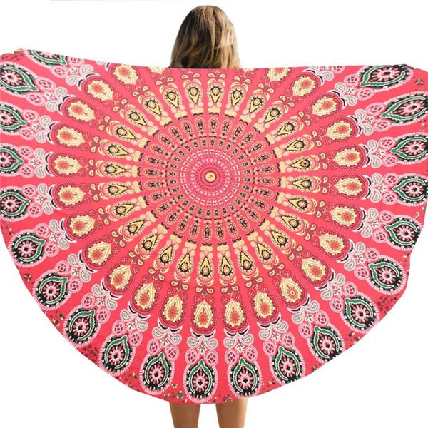 large printed round beach towels bikini wear swimsuit tunic cover up bathing suit picnic blanket summer new, Black
large printed round beach towels bikini wear swimsuit tunic cover up bathing suit picnic blanket summer new, Black