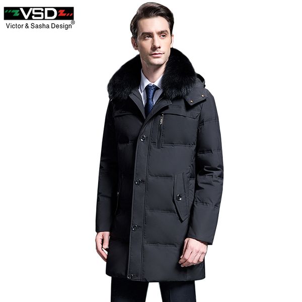 vsd 90% white duck down jackets quality handsome warm long fashion business winter men's clothing casual coat male parkas vs8788, Black
vsd 90% white duck down jackets quality handsome warm long fashion business winter men's clothing casual coat male parkas vs8788, Black