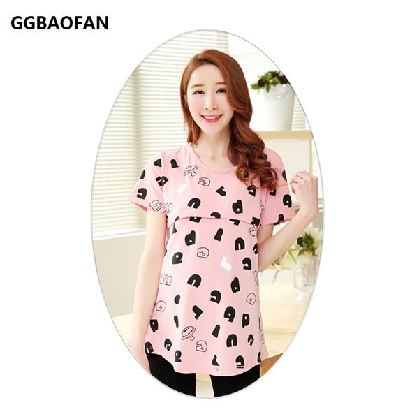 ggbaofan summer maternity short-sleeved round neck letter printed breastfeeding clothes for pregnant women t-shirt top, White
ggbaofan summer maternity short-sleeved round neck letter printed breastfeeding clothes for pregnant women t-shirt top, White