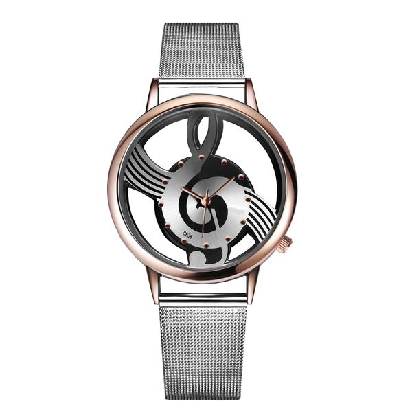new luxury lover's watch fashion & casual music note notation watch stainless steel wristwatch men and women silver color, Slivery;brown
new luxury lover's watch fashion & casual music note notation watch stainless steel wristwatch men and women silver color, Slivery;brown