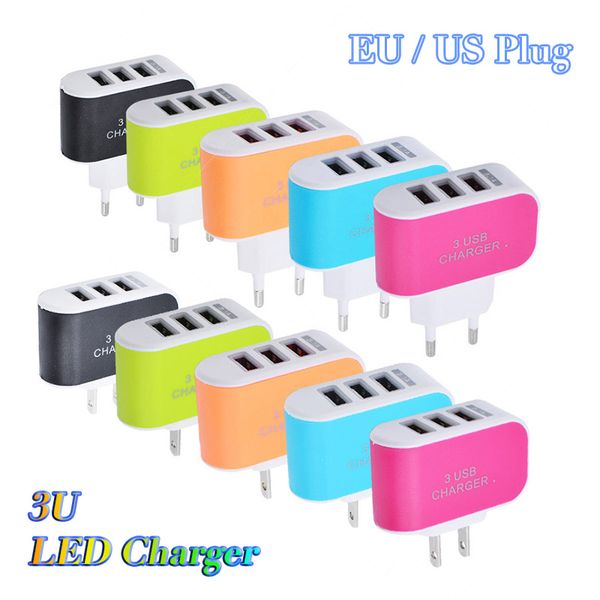 us eu plug 3u wall power charger 5v 2.1a travel adapter with triple usb ports led light luminous charger for mobile phone
us eu plug 3u wall power charger 5v 2.1a travel adapter with triple usb ports led light luminous charger for mobile phone