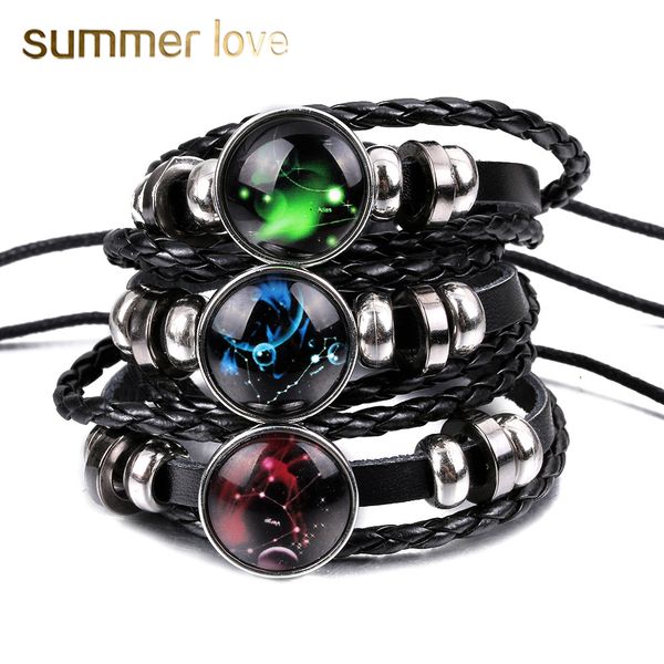 fashion 12 zodiac constellation black leather bracelet bangle handmade personalized adjustable multi-layer braided bracelet birthday gifts
fashion 12 zodiac constellation black leather bracelet bangle handmade personalized adjustable multi-layer braided bracelet birthday gifts