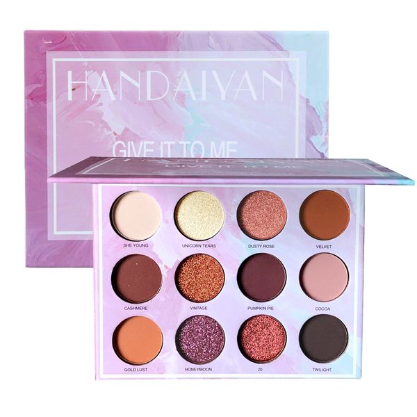 handaiyan new arrival 12 color eyeshadow pallete glitter makeup matte eye shadow powder make up palette women cosmetic gift set
handaiyan new arrival 12 color eyeshadow pallete glitter makeup matte eye shadow powder make up palette women cosmetic gift set