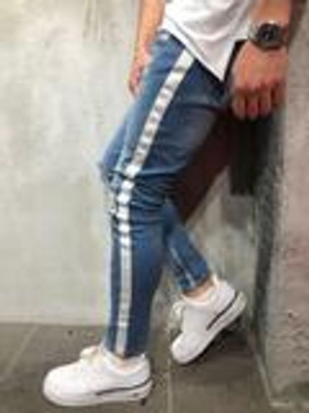 2021 ripped slim jeans side jeans zipper hole distressed knee men for streetwear hiphop slim stripe new pants men djsjl, Black
2021 ripped slim jeans side jeans zipper hole distressed knee men for streetwear hiphop slim stripe new pants men djsjl, Black