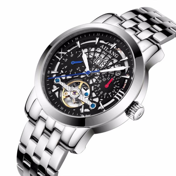 ailang mens business wristwatches 316l stainless steel automatic mechanical man watches waterproof calendar brand, Slivery;brown
ailang mens business wristwatches 316l stainless steel automatic mechanical man watches waterproof calendar brand, Slivery;brown