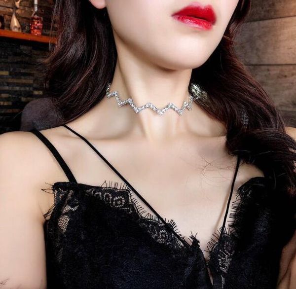 new style european and american jewelry new trend simple wave style necklace short style necklace women's neckband fashion classic deli, Silver
new style european and american jewelry new trend simple wave style necklace short style necklace women's neckband fashion classic deli, Silver