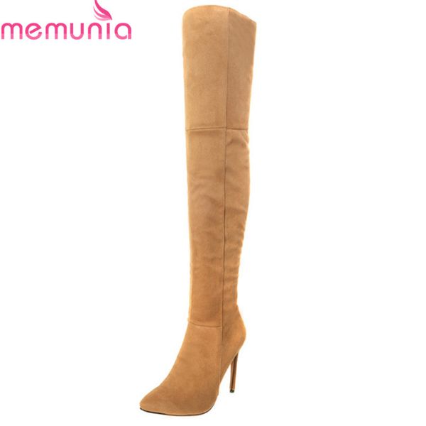 memunia 2018 new fashion thigh high over the knee boots women pointed toe stretch long boots thin high heels party shoes, Black
memunia 2018 new fashion thigh high over the knee boots women pointed toe stretch long boots thin high heels party shoes, Black