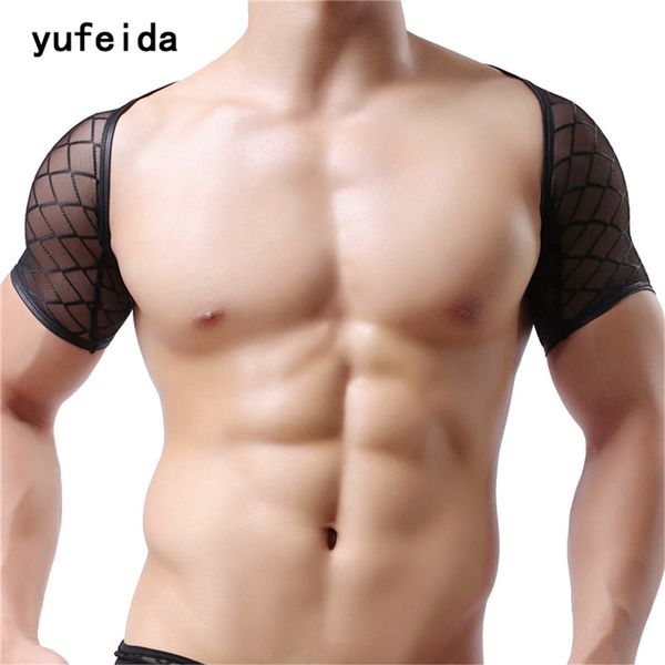 yufeida men's short sleeve shrug black mesh gay men underwear nightwear transparent products men singlet bodysuiodysuit, Black;brown
yufeida men's short sleeve shrug black mesh gay men underwear nightwear transparent products men singlet bodysuiodysuit, Black;brown
