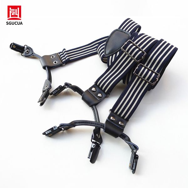 sgucua four seasons wide 3.0cm quality black white stripe 6 clip suspenders men and women casual models original leather braces
sgucua four seasons wide 3.0cm quality black white stripe 6 clip suspenders men and women casual models original leather braces