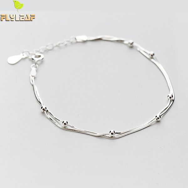 flyleaf 100% 925 sterling silver double round beads snake bone chain bracelets & bangles for women lady fashion jewelry, Black
flyleaf 100% 925 sterling silver double round beads snake bone chain bracelets & bangles for women lady fashion jewelry, Black