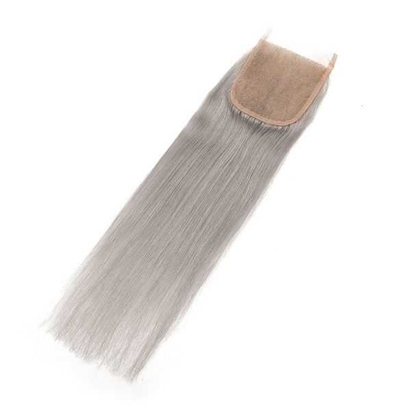 Silver Grey Color Straight Lace Closure with Baby Hair Bleached Knots Remy Human Hair 4x4 Lace Closures
Silver Grey Color Straight Lace Closure with Baby Hair Bleached Knots Remy Human Hair 4x4 Lace Closures