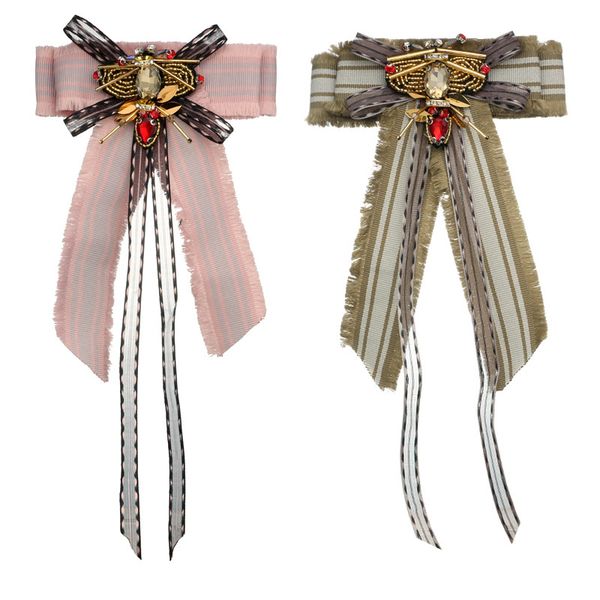 new bow rhinestone fabric honey bee brooch for women neck tie imported material wedding party clothing accessories, Gray
new bow rhinestone fabric honey bee brooch for women neck tie imported material wedding party clothing accessories, Gray