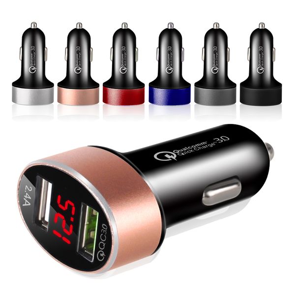 QC3.0 Car Charger Adapter Dual USB Ports LED Display Voltage Detector Quick Charge for iPhone X 9 8 Samsung S9 iPad
QC3.0 Car Charger Adapter Dual USB Ports LED Display Voltage Detector Quick Charge for iPhone X 9 8 Samsung S9 iPad