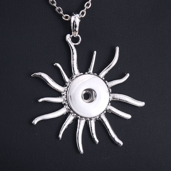 new sun snap button necklaces link chain 60cm with round pendant fit 18/20mm snap button jewelry 9883, Silver
new sun snap button necklaces link chain 60cm with round pendant fit 18/20mm snap button jewelry 9883, Silver
