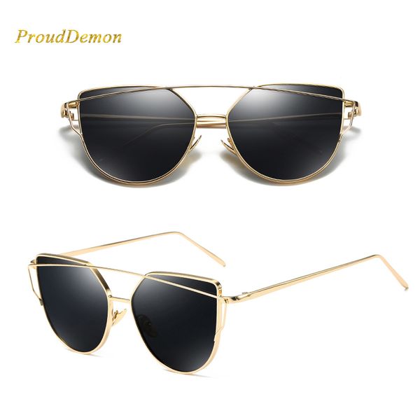 2018 cat eye vintage brand designer rose gold mirror sunglasses for women metal reflective flat lens sun glasses female oculos, White;black
2018 cat eye vintage brand designer rose gold mirror sunglasses for women metal reflective flat lens sun glasses female oculos, White;black