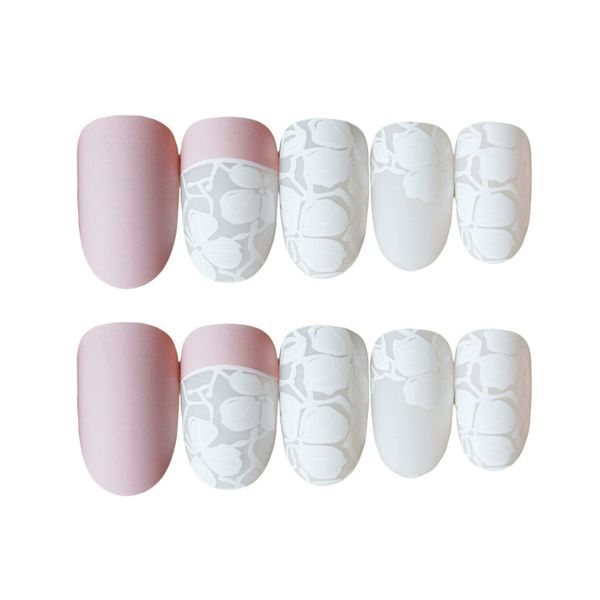 24pcs/set pretty pink white lace bride nail art design tips pre-design full finished round head matte false nails with glue, Red;gold
24pcs/set pretty pink white lace bride nail art design tips pre-design full finished round head matte false nails with glue, Red;gold