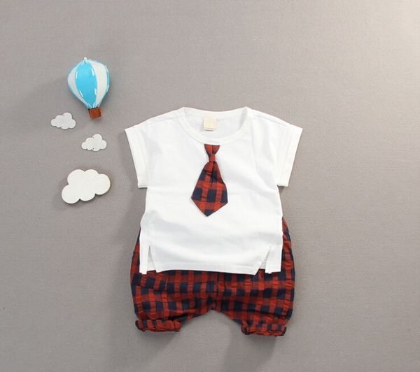 Boy Fashion Plaid Clothing Set Tie Printing Two Pieces Short Sleeves Clothing Sets Top + Pants Boy Clothing
Boy Fashion Plaid Clothing Set Tie Printing Two Pieces Short Sleeves Clothing Sets Top + Pants Boy Clothing
