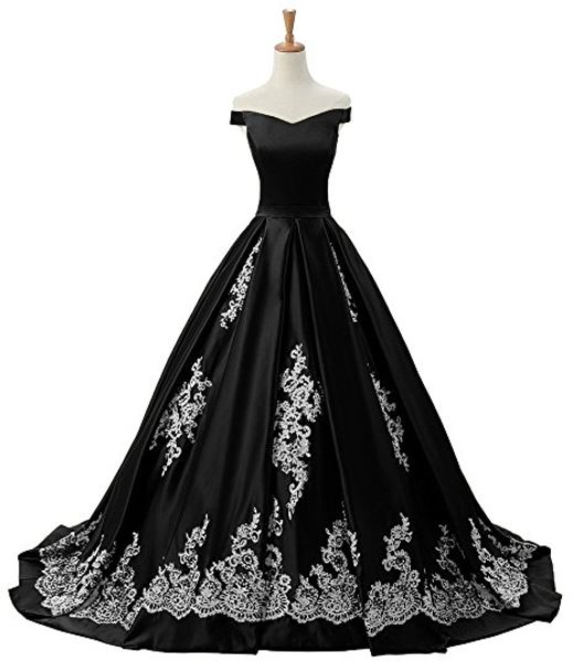 2018 black and white vintage wedding dress off the shoulder with short sleeves a line applique lace corset back bridal gowns
2018 black and white vintage wedding dress off the shoulder with short sleeves a line applique lace corset back bridal gowns