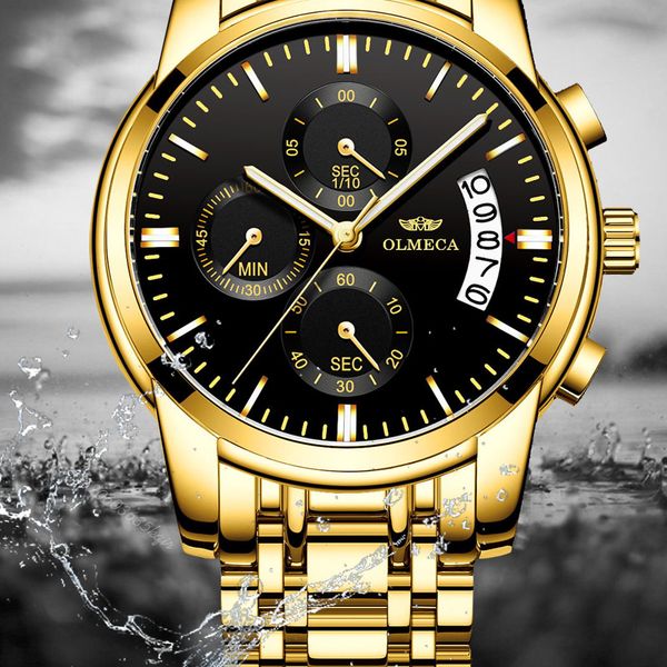men's business stainless steel waterproof clock relogio masculino mens watches fashion quartz gold black watch, Slivery;brown
men's business stainless steel waterproof clock relogio masculino mens watches fashion quartz gold black watch, Slivery;brown