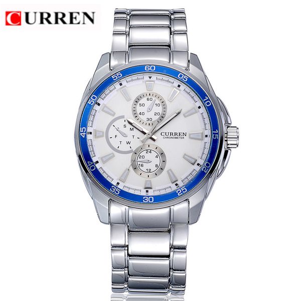 curren mens watches reloj hombre men's quartz sports watch male full steel wristwatches relogio masculino, Slivery;brown
curren mens watches reloj hombre men's quartz sports watch male full steel wristwatches relogio masculino, Slivery;brown
