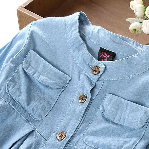 new spring demin soft fabric shirts fashion sleeve girls long shirt kids children clothing fxgrj, Black
new spring demin soft fabric shirts fashion sleeve girls long shirt kids children clothing fxgrj, Black