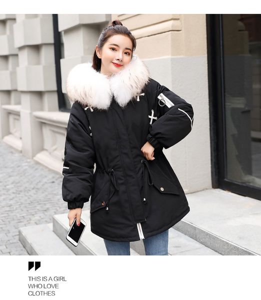 winter 2018 new korean version of the casual pure color hat long-sleeve drawstring real fur collar down jacket women long style, Black
winter 2018 new korean version of the casual pure color hat long-sleeve drawstring real fur collar down jacket women long style, Black