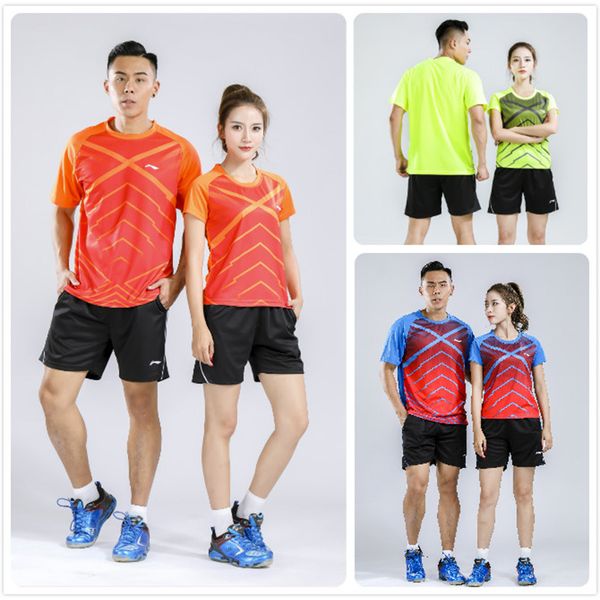 2018 new women shuttlecock jersey, quick dry men badminton t-shirts, cool ping pong t shirt, tennis table clothes, tennis tranining uniforms, White;yellow
2018 new women shuttlecock jersey, quick dry men badminton t-shirts, cool ping pong t shirt, tennis table clothes, tennis tranining uniforms, White;yellow