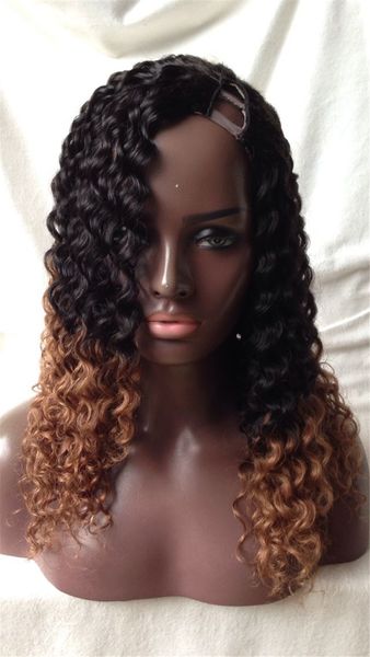 deep curl t1b/30# color 1x3/2x4/4x4 human hair u part wigs u part human hair wig middle part/left part/ right part for black women, Black;brown
deep curl t1b/30# color 1x3/2x4/4x4 human hair u part wigs u part human hair wig middle part/left part/ right part for black women, Black;brown