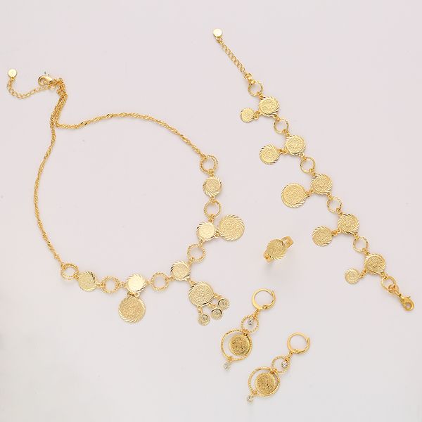 new arrival bride muslim coin necklace earring ring bracelet set gold color middle east arab wedding jewelry gift, Silver
new arrival bride muslim coin necklace earring ring bracelet set gold color middle east arab wedding jewelry gift, Silver